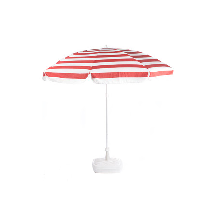 Parasol Rouge/Blanc Ø 180 cm + pied