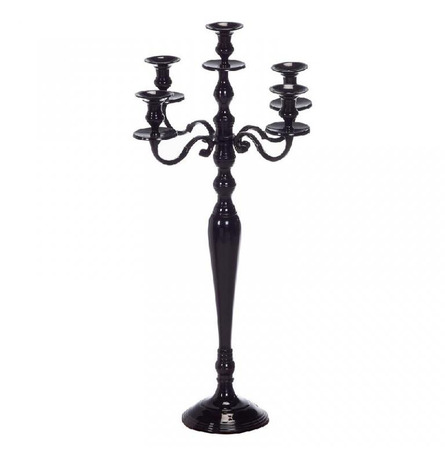 Chandelier Noir 5 branches H 75 cm