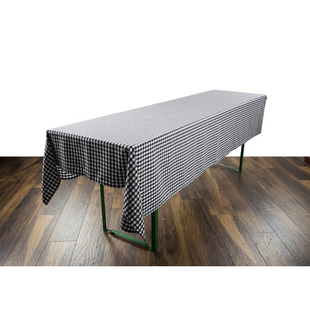 Nappe Vichy Noir/Blanc 250 x 95 cm (JC)