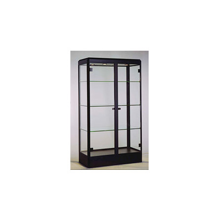 Armoire Vitrine Monet Noir 100 x 50 x H 180 cm (EG)