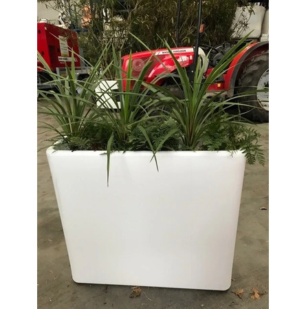 Jardinière Roma Blanche + plantes