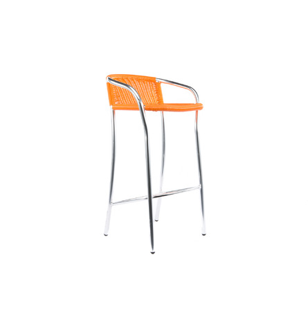 Tabouret en alumimium assise Orange