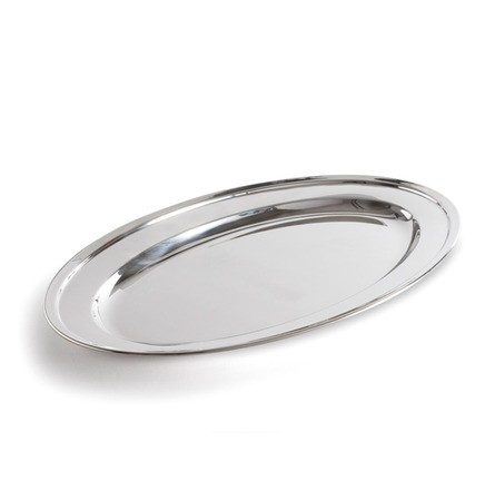 Plateau en argent ovale 58 x 37 cm