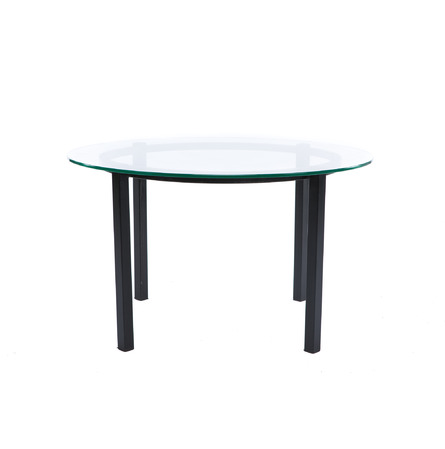 Table basse vitrée Noir Ø 80 cm