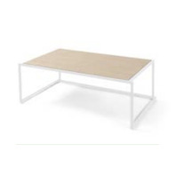 Table basse Quadrum Blanche/Bois 120 x 70 cm