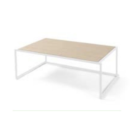 Salontafel Quadrum Wit/Hout 120 x 70 cm