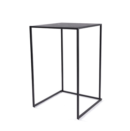 Table haute Quadrum Noire 70 x 70 cm