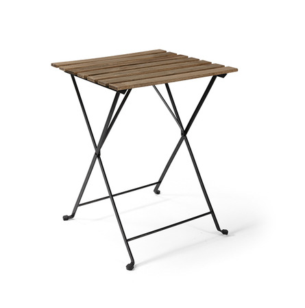 Table en lattes de bois 55 x 54 cm