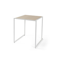 TAFEL Quadrum Wit/Hout 70 x 70 cm