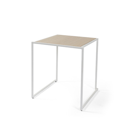 TAFEL Quadrum Wit/Hout 70 x 70 cm