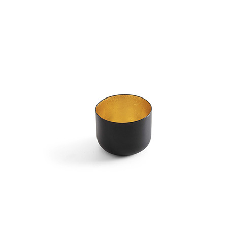 Theelichtje Zwart/Goud