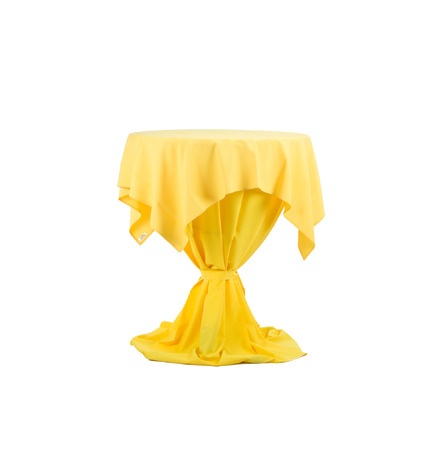 Housse de table haute avec noeud et napperon Jaune (JC)