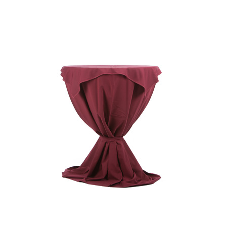 Housse de table haute avec noeud et napperon Bordeaux (JC)