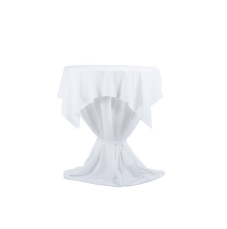 Housse de table haute avec noeud et napperon Blanc (JC)