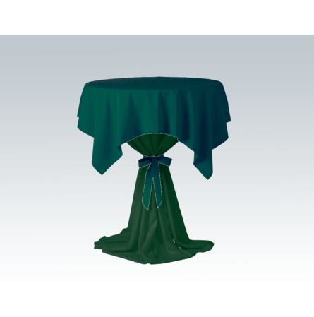 Housse de table haute avec noeud et napperon Vert foncé (JC)