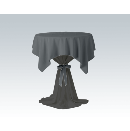 Housse de table haute avec noeud et napperon Gris (JC)