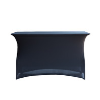 Buffettafel hoge 180 x 76 x H 90 cm + stretch Zwart