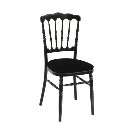 Chaise Napoleon Noire + galette Noire