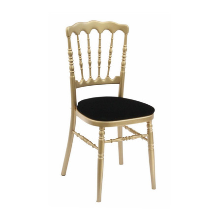 Chaise Napoleon Dorée + galette Noire