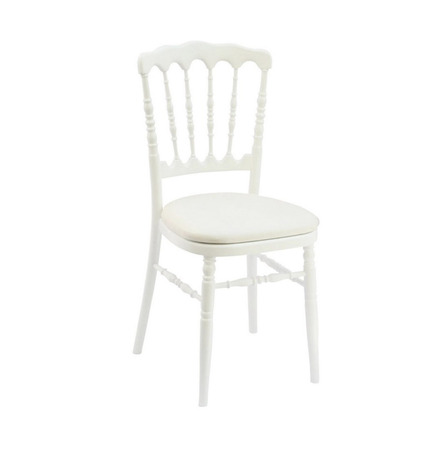 Chaise Napoleon Blanche + galette Blanche