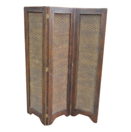 Paravent en rotin avec 3 panneaux 65 x H 180 cm