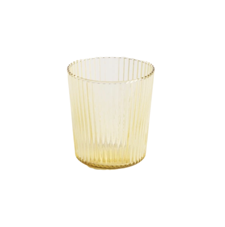 Verre à eau strié jaune 18cl