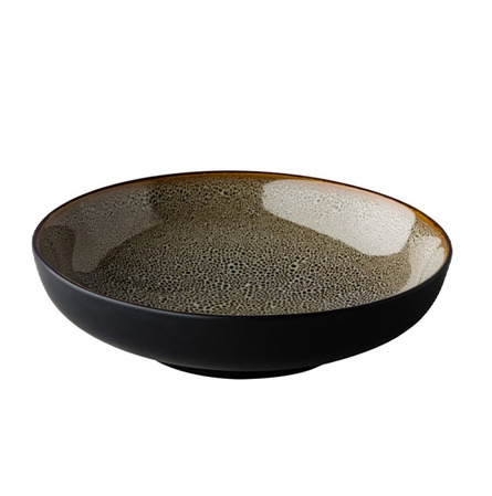 Assiette creuse Speckle Gris/Noir Ø 22 cm