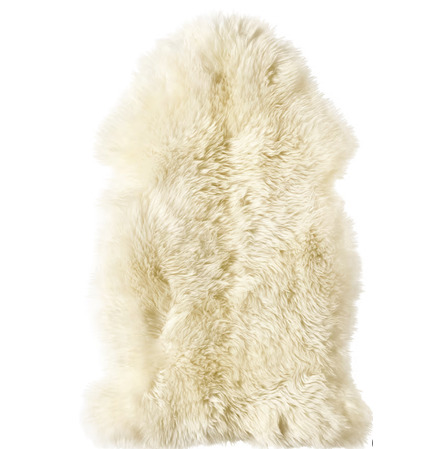 Peau de mouton écru 85cm